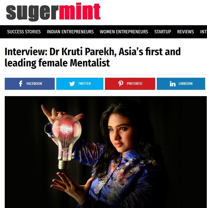 Mentalist Dr Kruti Parekh in SUGERMINT